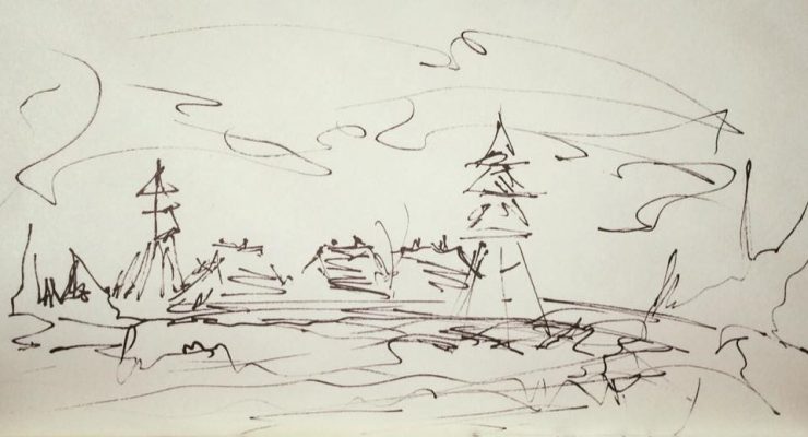 Toile : La Métairie-croquis